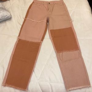 patchwork jeans